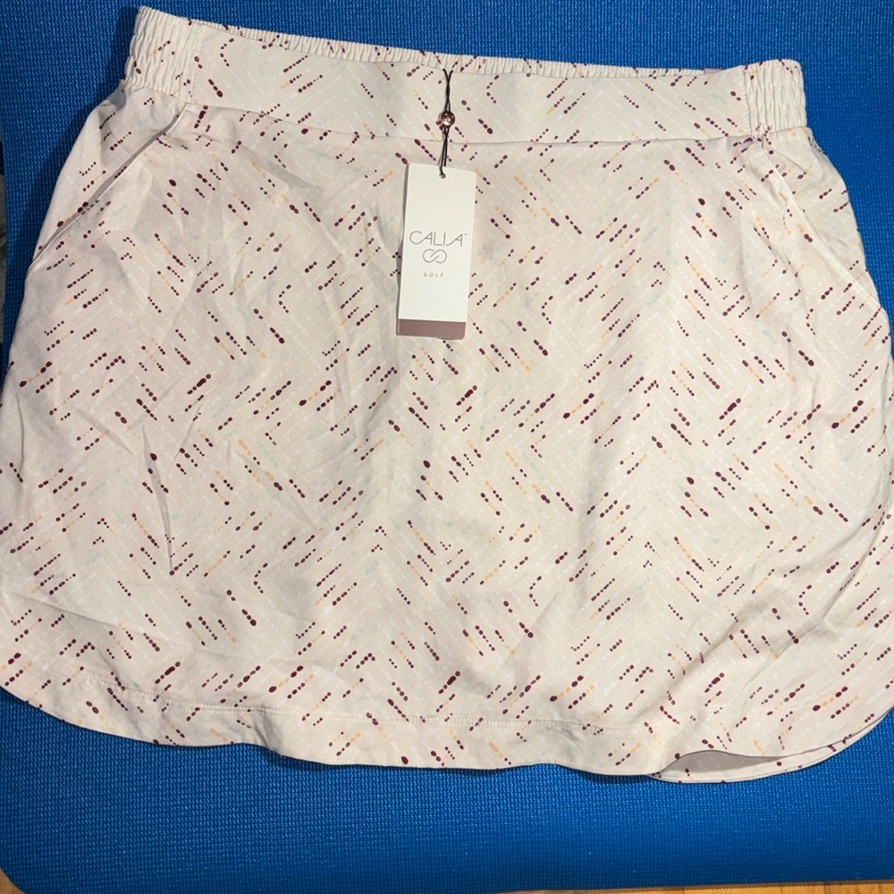 CALIA Women “Mark Making Birch” 16" Birdie Golf Skort Size L
